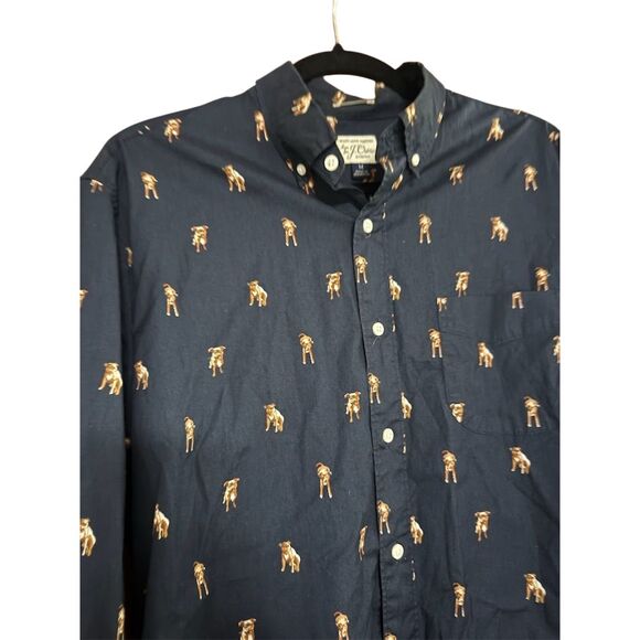 J. Crew Men's M Blue Graphic Print Slim Fit Long Sleeve Shirt - Picture 4 of 6